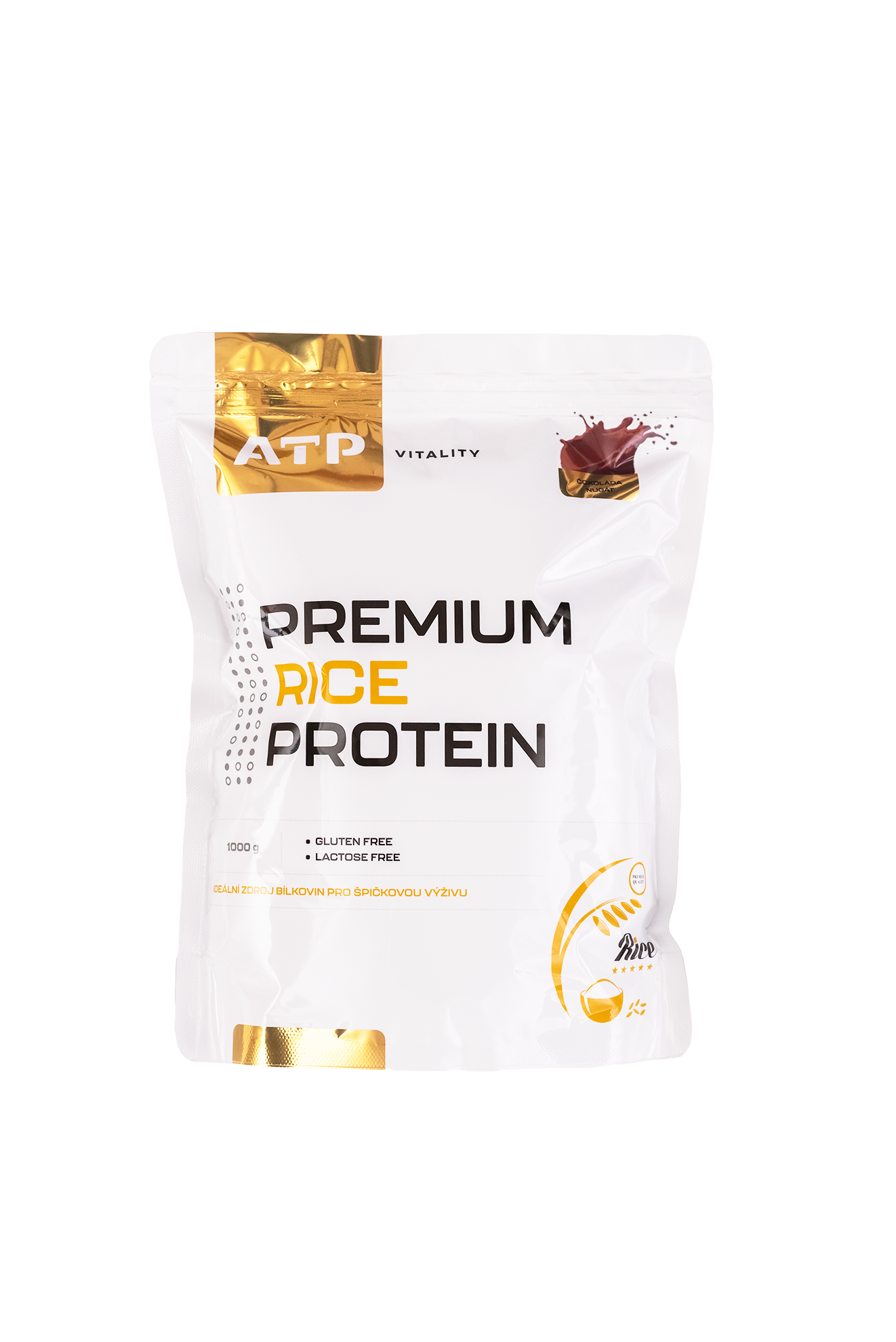 ATP Vitality Premium Rice Protein 1000 g čokoláda nugát