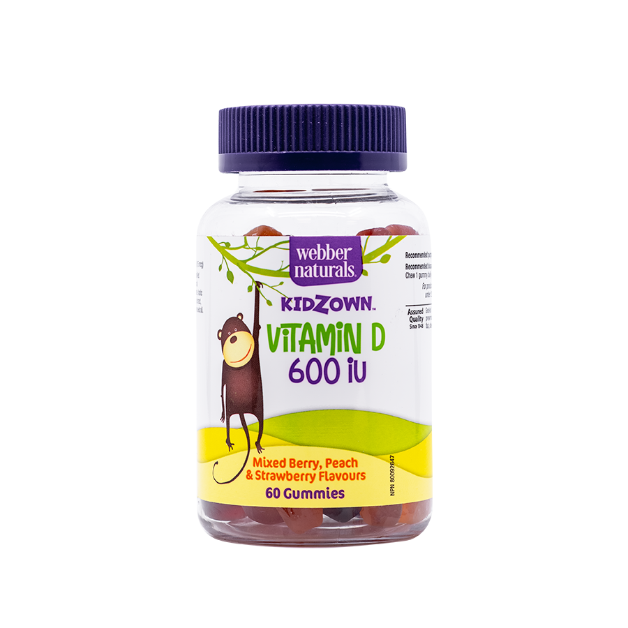 Webber Naturals Kidzown Vitamin D 600 IU 60 gummies Dafit.cz