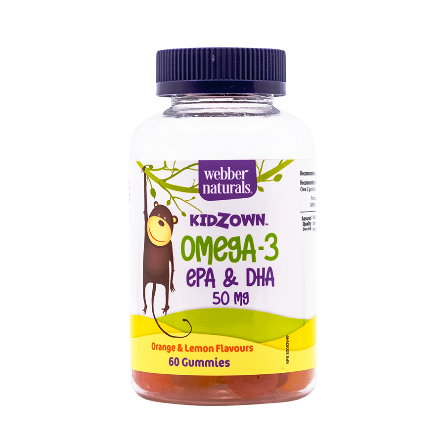 Webber Naturals Kidzown Omega3 EPA & DHA 60 gummies Dafit.cz