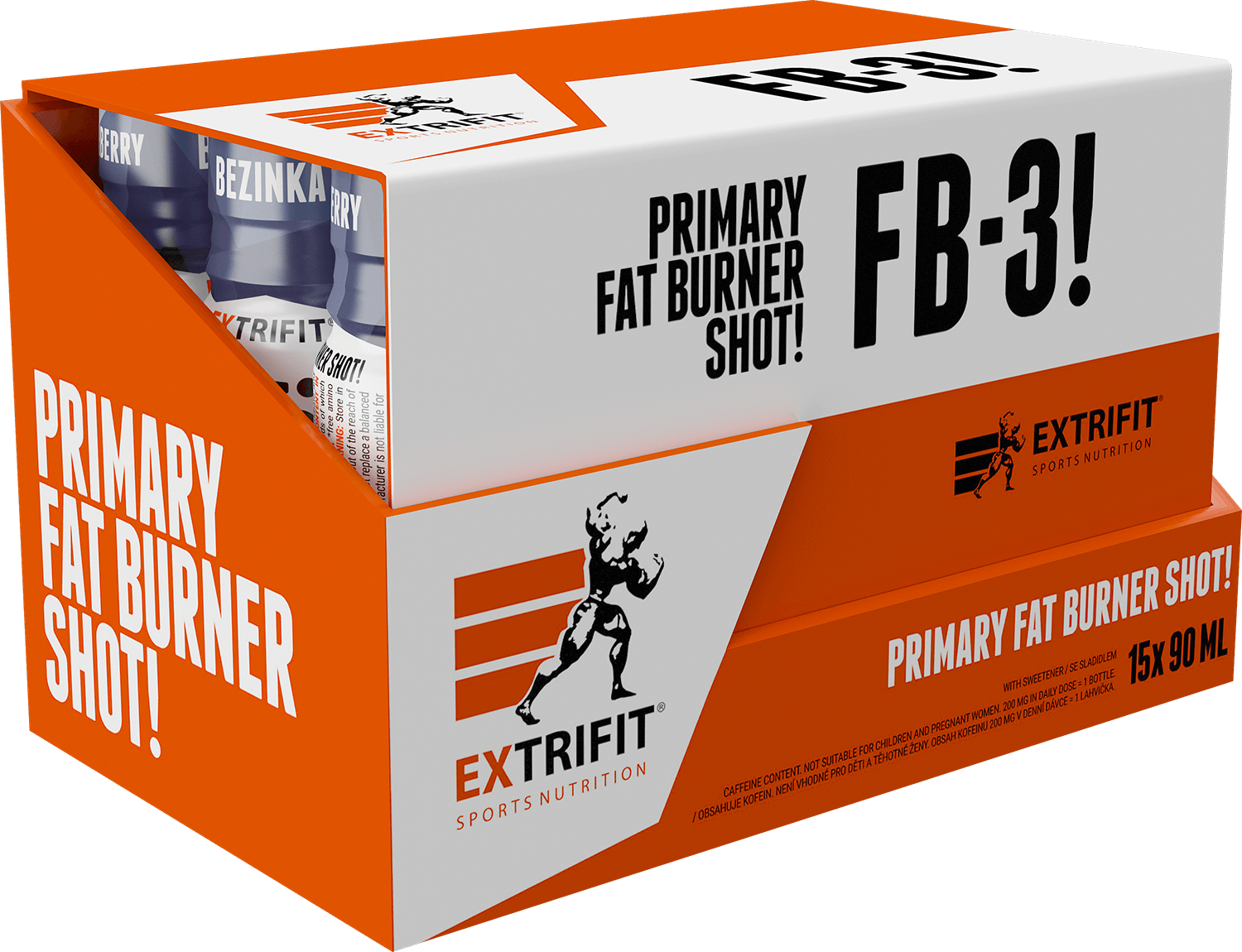 Extrifit FB-3! Fat Burner Shot 15 x 90 ml elderberry