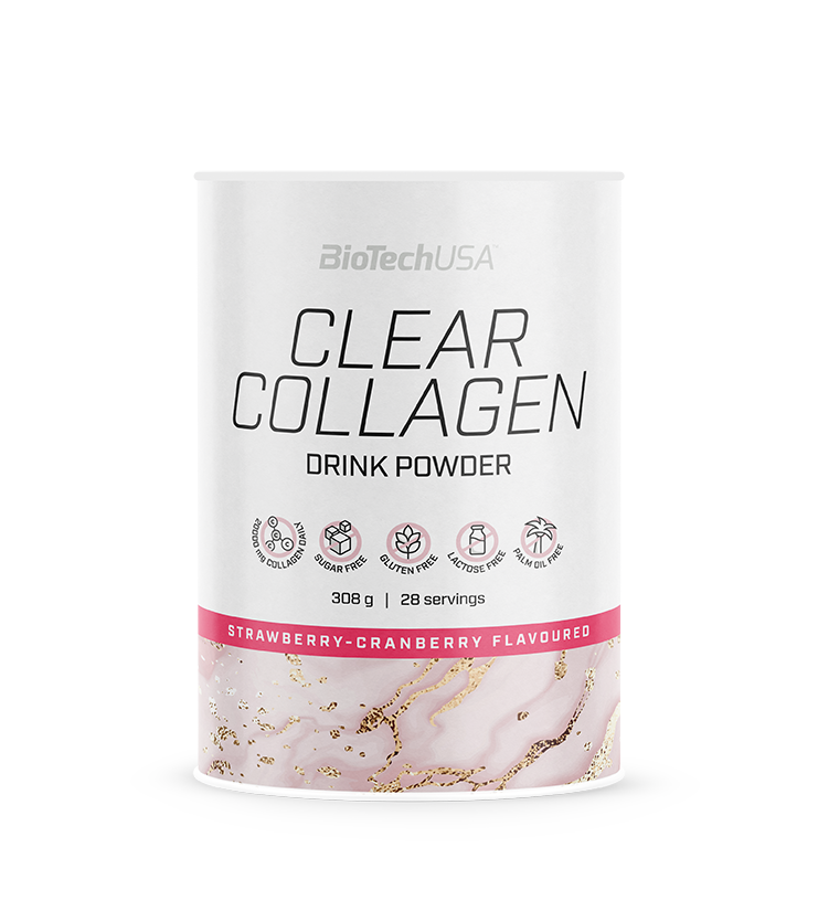 BioTech Clear Collagen 308 g strawberry cranberry