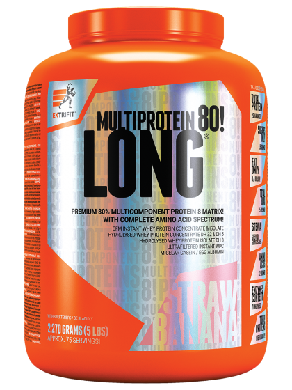 Extrifit Long 80 Multiprotein 2270 g strawberry banana
