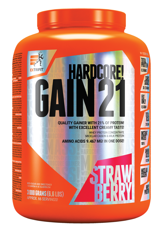 Extrifit Hardcore Gain 21 3000 g strawberry