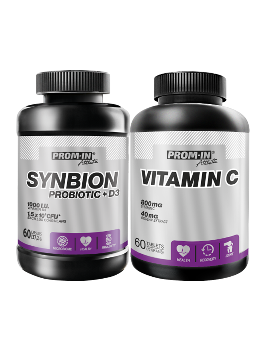 AKCE Prom-In Synbion Probiotic + D3 60 cps + Vitamín C