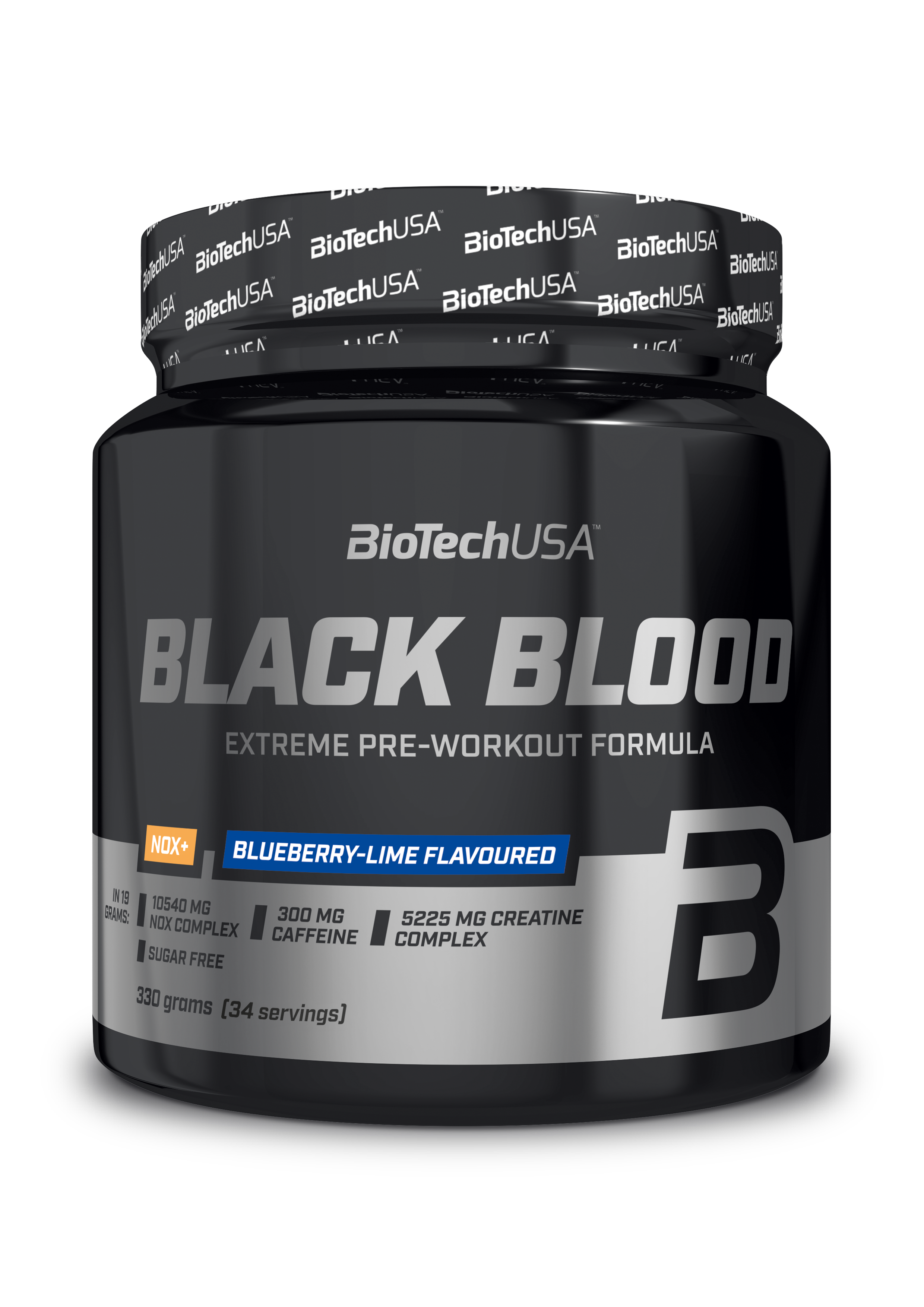 BioTech Black Blood NOX+ 330 g blueberry lime
