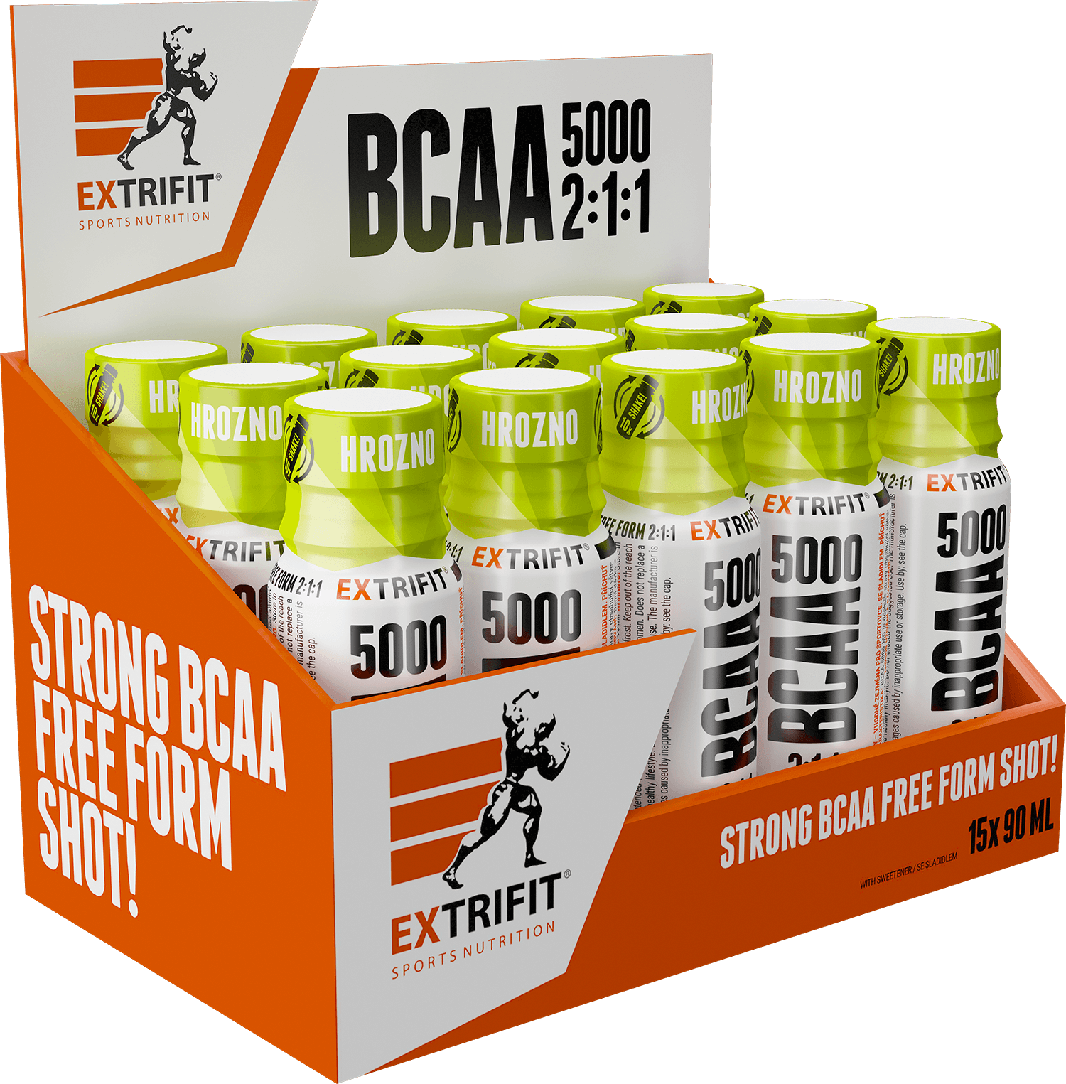 Extrifit BCAA 5000 2:1:1 Shot 15 x 90 ml grapes