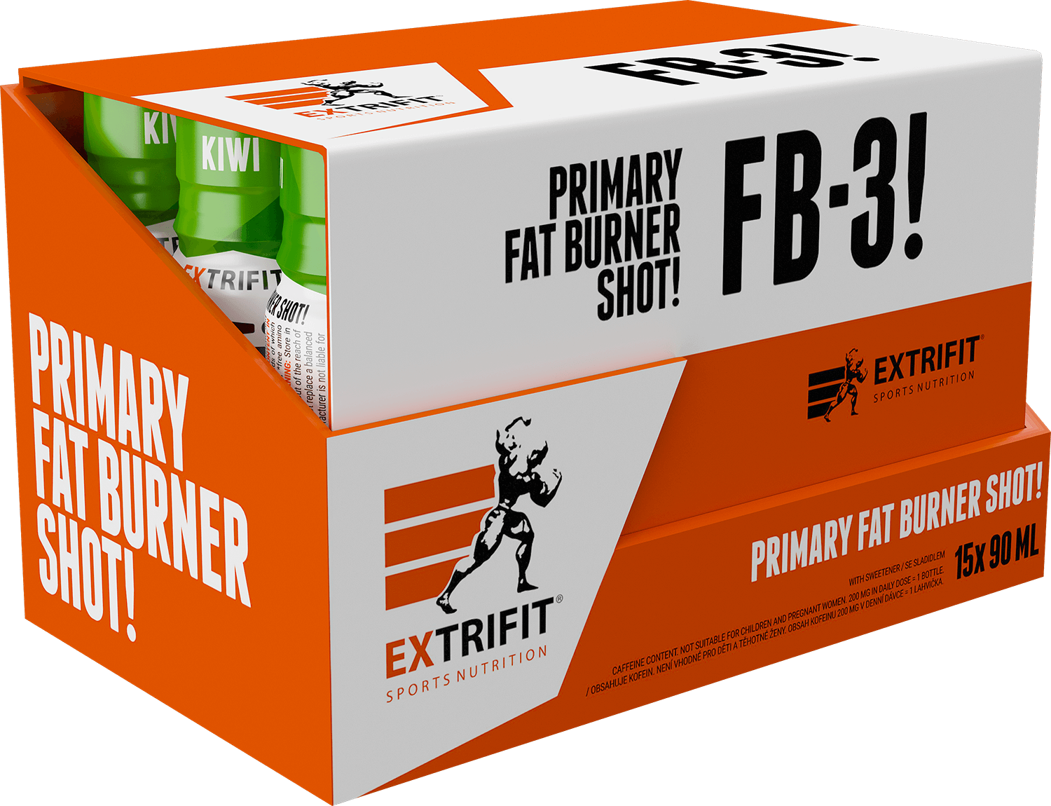 Extrifit FB-3! Fat Burner Shot 15 x 90 ml kiwi