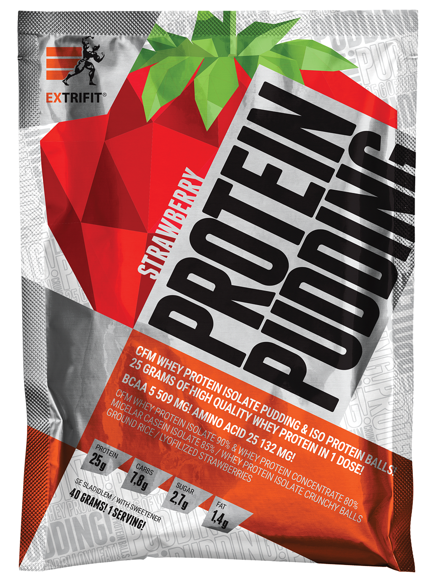 Extrifit Protein Pudding jahoda 10x40 g