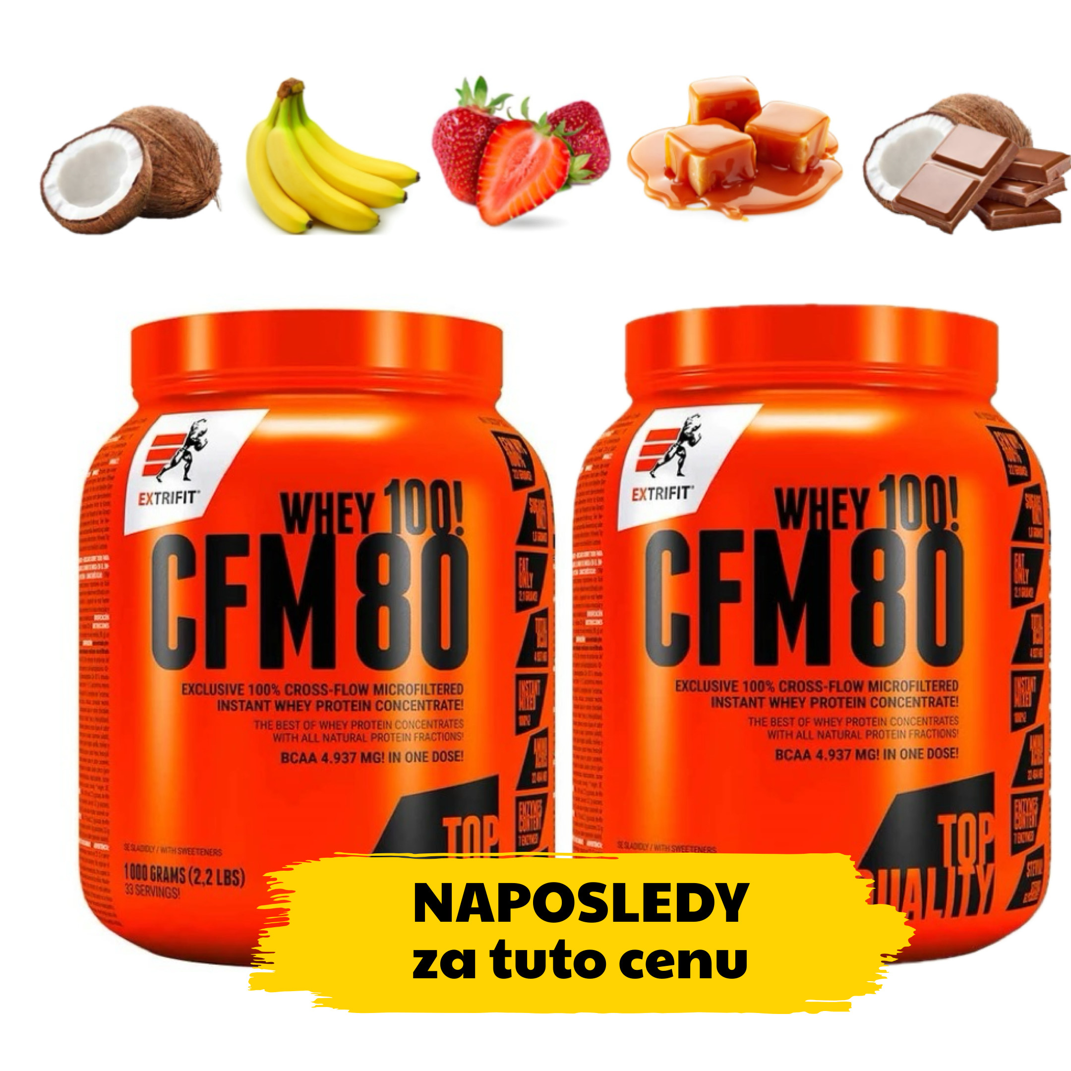 AKCE 1+1 Extrifit CFM Instant Whey 80 1000 g