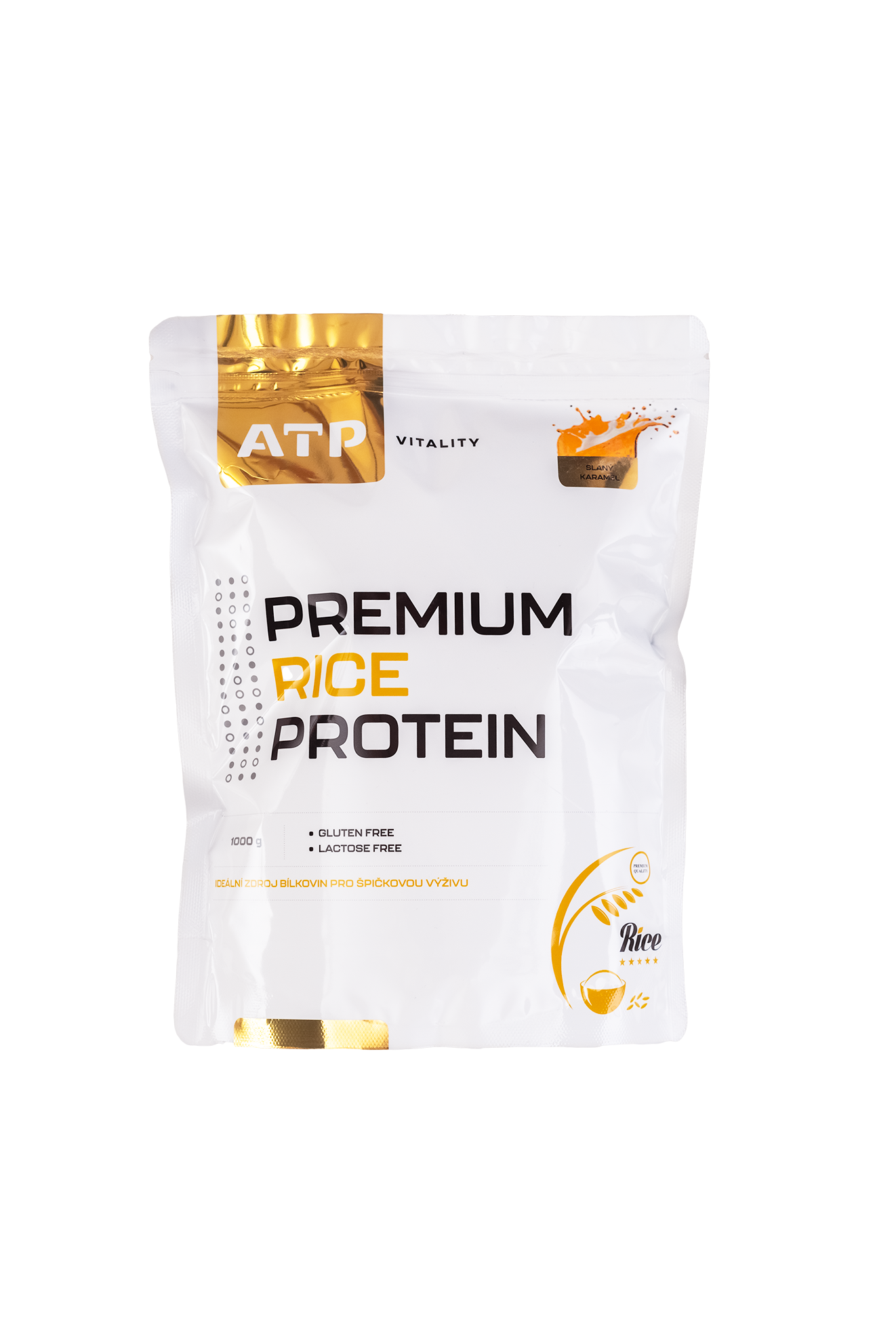 ATP Vitality Premium Rice Protein 1000 g slaný karamel