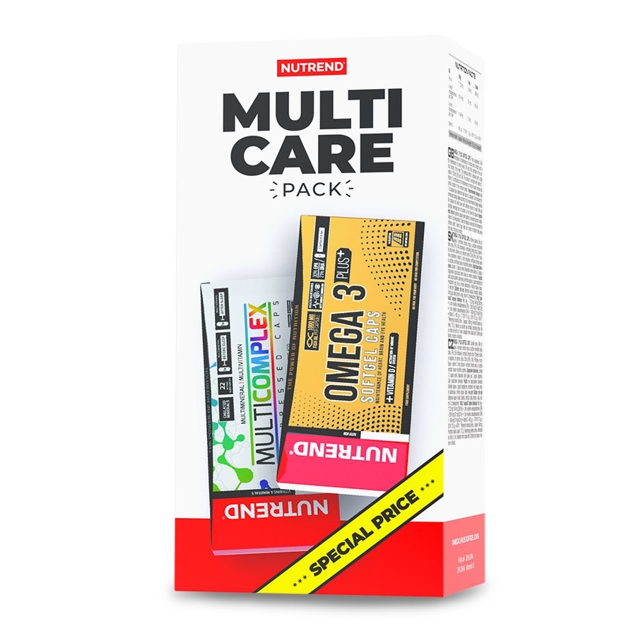 Nutrend Balíček Multicare Multicomplex 60 kapslí + Omega 3 Plus 120 gelových kapslí