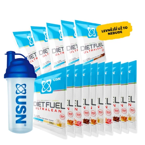 AKCE 5x + 10x ZDARMA USN Diet Fuel Ultralean 55 g + Šejkr 750 ml