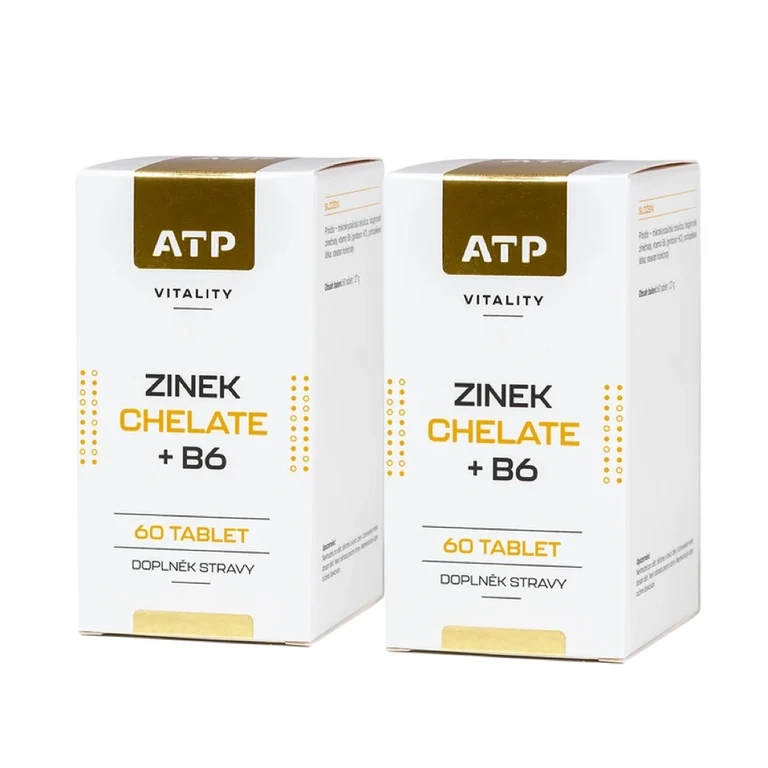 Special Offer 1+1 FREE ATP Vitality Zinek Chelate + B6 60 tbl