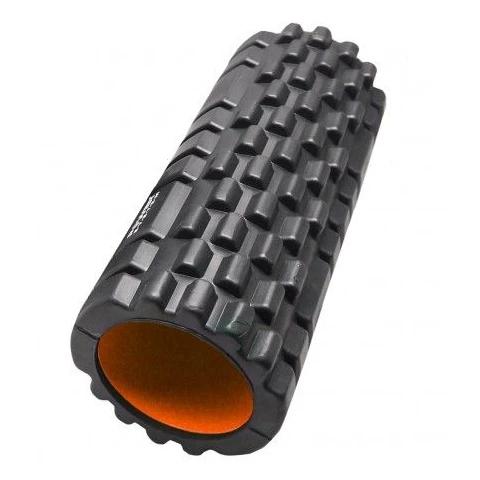 Exercise Roller Fitness Roller 33 x 14 cm black orange