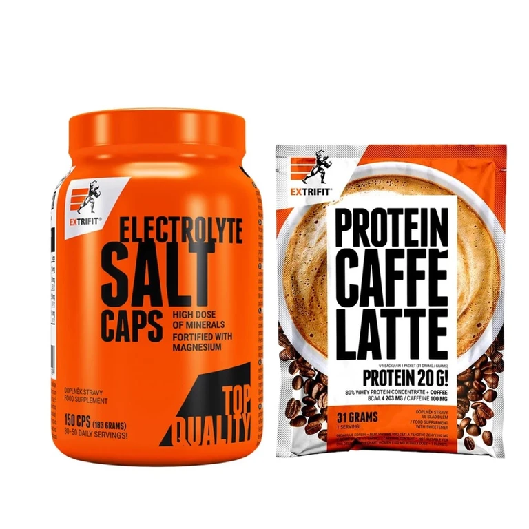 Special Offer Extrifit Electrolyte Salt Caps 150 cps + FREE Caffe Latte 31 g