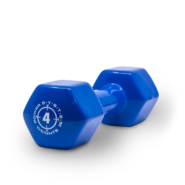 Power System Vinyl Dumbell 4 kg blue