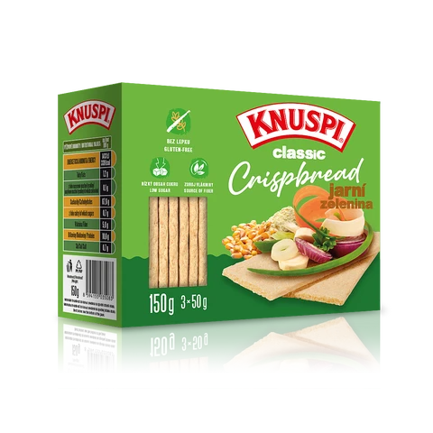 Knuspi Classic Crispbread 150 g jarní zelenina