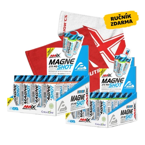 Special Offer 1+1 Amix Performance MagneShot Forte 375 mg 20 x 60 ml + FREE Towel