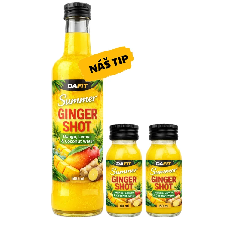 Special Offer Dafit Summer Ginger Shot 500ml mango lemon coconut water + FREE 2x Shot 60ml