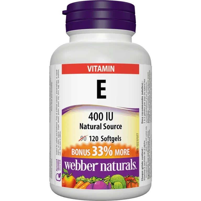 Webber Naturals E 400 IU 120 tob