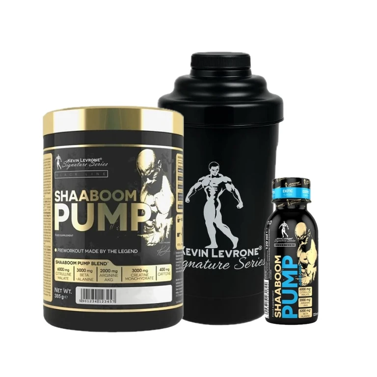 Special Offer Kevin Levrone Shaaboom Pump 385 g + FREE Shaker 500 ml + 1x Shot