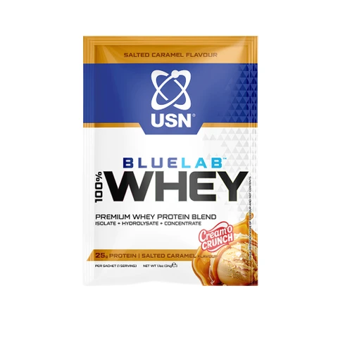 USN BlueLab 100% Whey Protein Premium 34 g slaný karamel