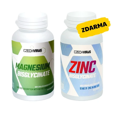 Special Offer Czech Virus Magnesium Bisglycinate 90 cps + FREE Zinc Bisglycinate 60 cps