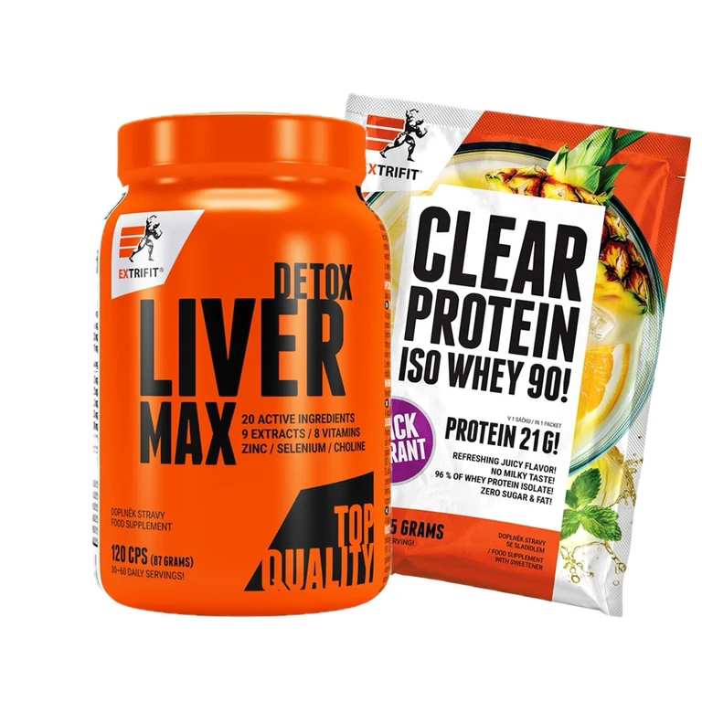 AKCE Extrifit Liver Detox Max 120 cps + ZDARMA Clear Protein Iso Whey 90! 25 g