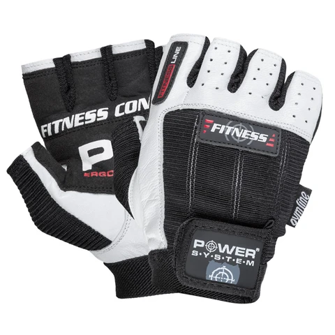 Fitness gloves white black L