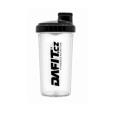Dafit Šejkr 700 ml průhledný, černý, černé logo