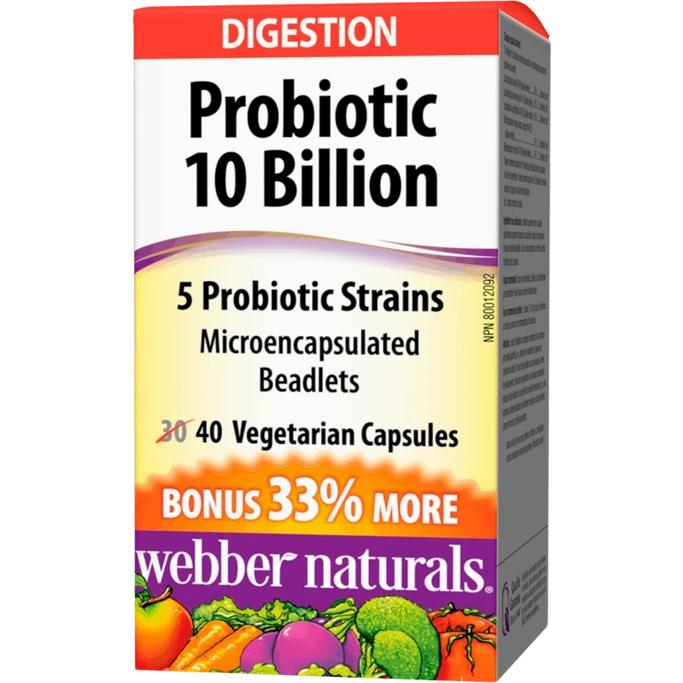 Webber Naturals Probiotic 10 Billion 40 cps