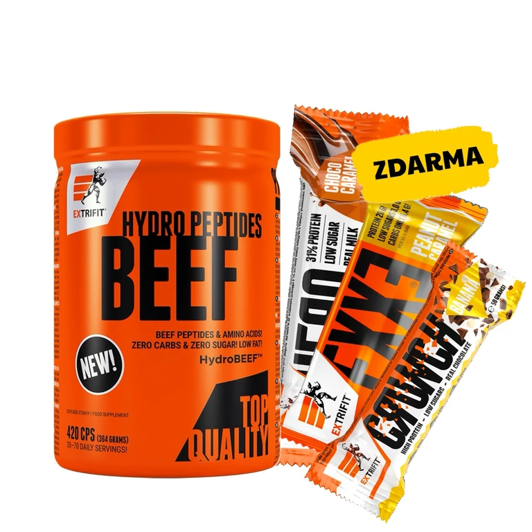 Special Offer Extrifit Beef Hydro Peptides 420 cps + FREE 3x bar