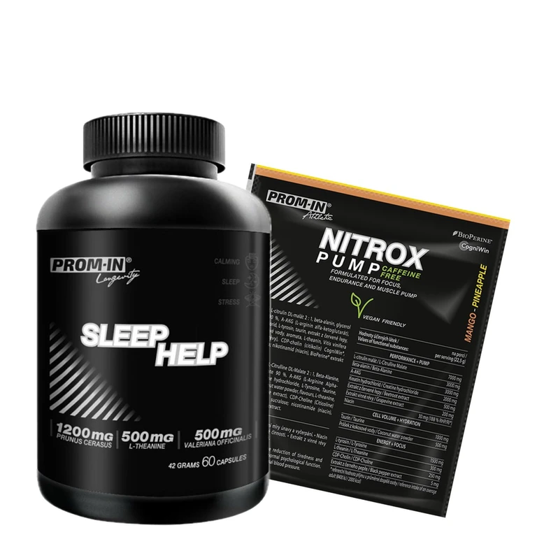 Special Offer Prom-In Sleep Help 60 cps + FREE Nitrox Pump Caffeine Free 22,5 g
