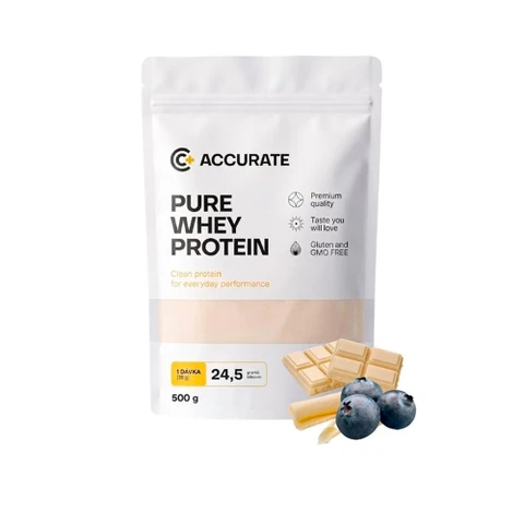 Accurate+ Pure Whey 500 g white chocolate with blueberry