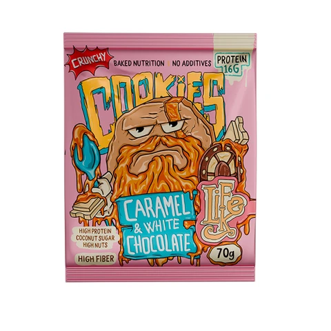 LifeLike Cookies Crunchy 70 g caramel white chocolate