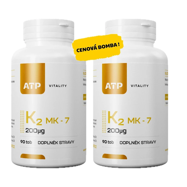 Special Offer 1+1 FREE ATP Vitality K2 MK-7 200µg 90 tob