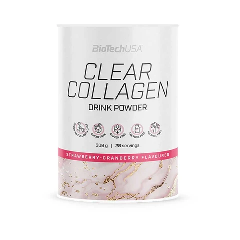 BioTech Clear Collagen 308 g strawberry cranberry