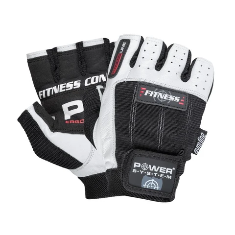 Fitness gloves white black