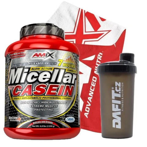 AKCE Amix Micellar Casein 2200 g + ZDARMA Šejkr 700 ml + ručník