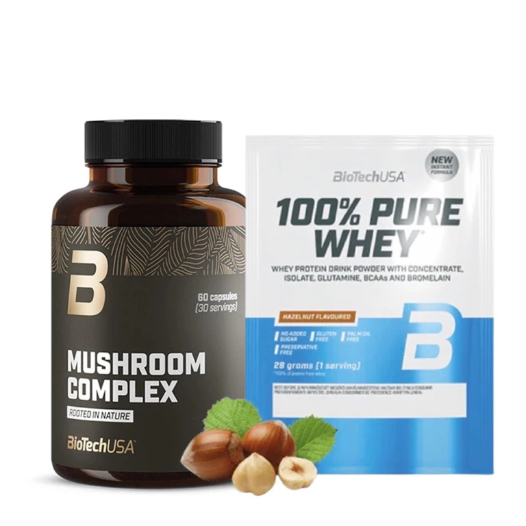 AKCE BioTech Mushroom Complex 60 cps + ZDARMA 100% Pure Whey 28 g
