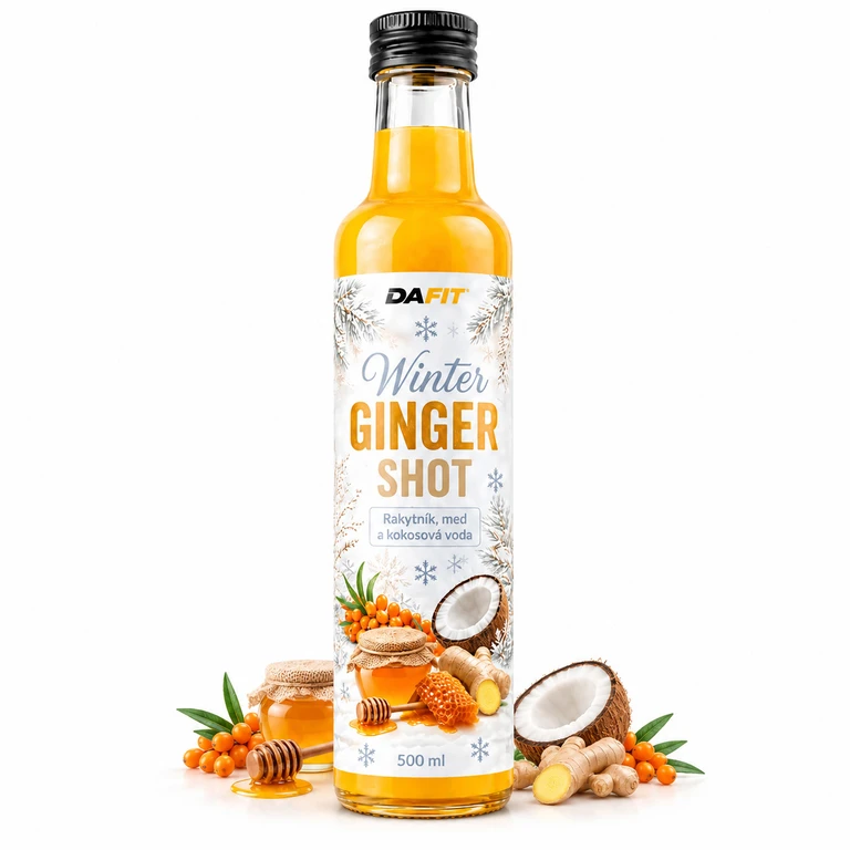 Dafit Winter Ginger Shot 500 ml rakytník a kokosová voda