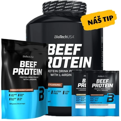 AKCE BioTech Beef Protein 1816 g + ZDARMA 500 g + 2x vzorek