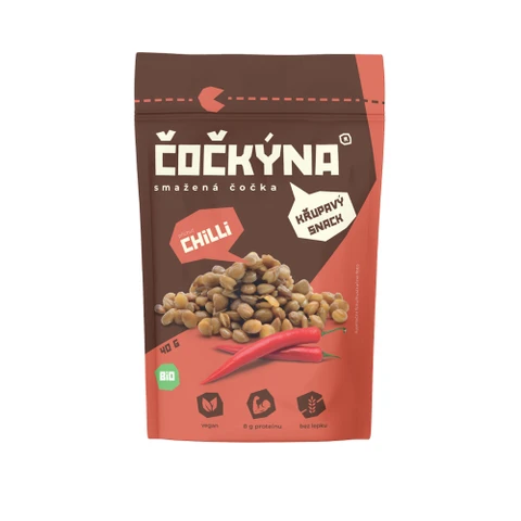Čočkýna Smažená Čočka Bio 40 g chilli