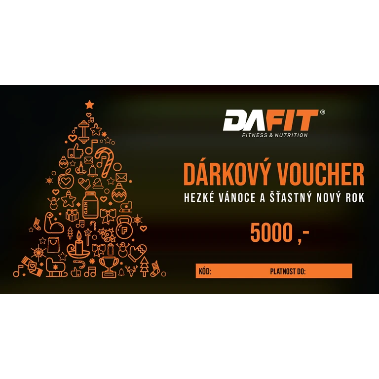 Dárkový poukaz Dafit.cz Vánoce 5000,-