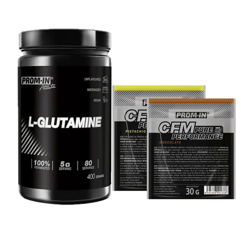 AKCE Prom-In L-Glutamine 400 g + ZDARMA 2x CFM Pure Performance 30 g