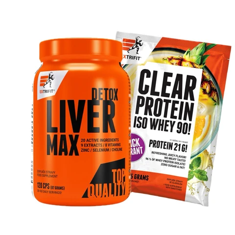 AKCE Extrifit Liver Detox Max 120 cps + ZDARMA Clear Protein Iso Whey 90! 25 g