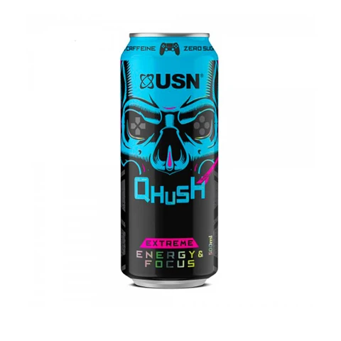 USN Qush Energy Drink 500 ml blue gaming