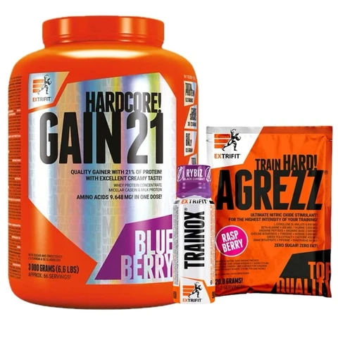 Special Offer Extrifit Hardcore Gain 21 3000 g + FREE 2x sample