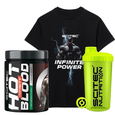 AKCE Scitec Nutrition Hot Blood Infinity 350 g + ZDARMA Šejkr 700 ml + Triko