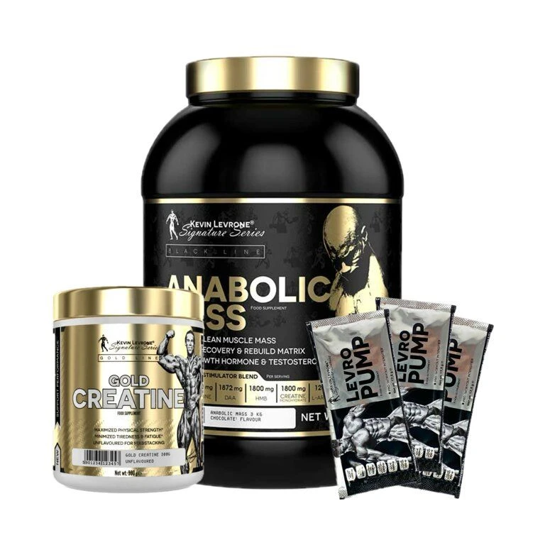 AKCE Kevin Levrone Levrone Mass 3000 g + Gold Creatine 300 g + ZDARMA 3x vzorek
